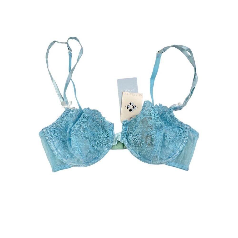 Scarlett Gasque - Scarlett Lace Wired Bra in Blue